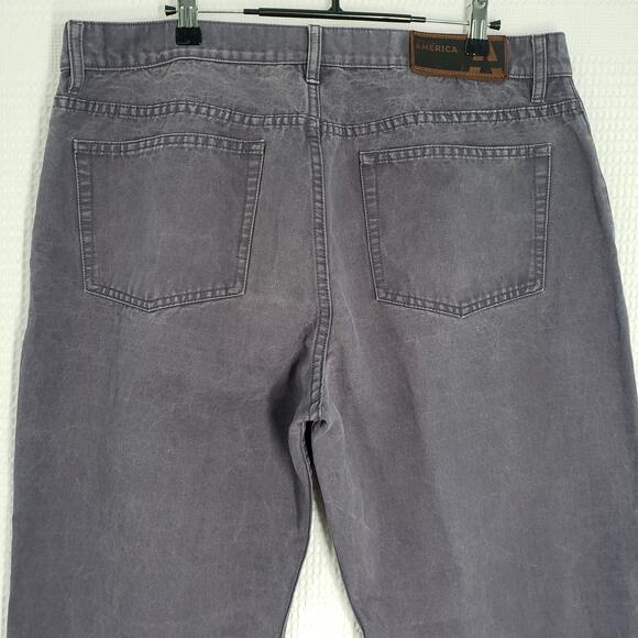 Vintage Perry Ellis America Jeans Men 38x30 (Actual 35x27) Gray Relaxed Straight - Picture 10 of 16